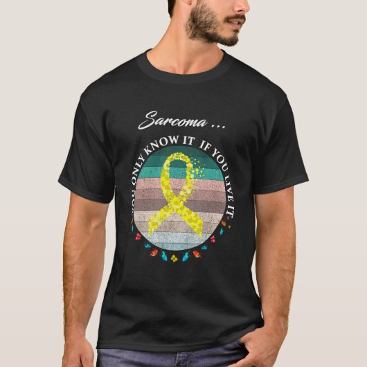 Ich trage Gelb für den Sarcoma-Krieger Pullov T-Shirt (Vorderseite)