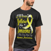 Ich trage Gelb für jemand SARCOMA Bewusstsein T-Shirt (Vorderseite)