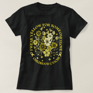 Ich trage Gelb für jemanden, den ich Liebe Kinderk T-Shirt