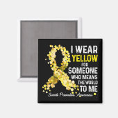 Ich trage Gelb für jemanden, der Suizidprävention Magnet (Vorderseite/Rückseite)