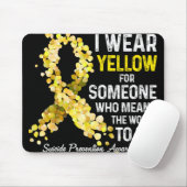 Ich trage Gelb für jemanden, der Suizidprävention Mousepad (Mit Mouse)