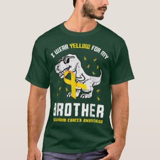 Ich trage Gelb für mein Bruderkrebs-Dino bei Kinde T-Shirt