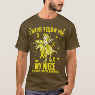 Ich trage Gelb für meine Nichte Kinderkrebs Awaren T-Shirt