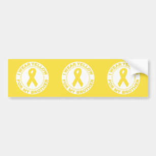 Ich trage Gelb für meinen Bruder Autoaufkleber