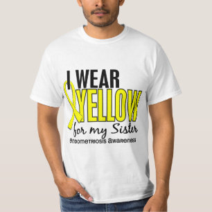 Ich trage Gelb für meinen Schwester10 T-Shirt