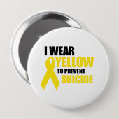 Ich trage Gelb, um Selbstmord zu verhindern Button (Vorne & Hinten)