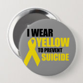 Ich trage Gelb, um Selbstmord zu verhindern Button (Vorne & Hinten)