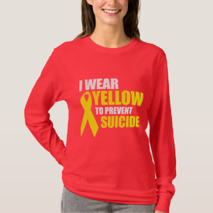Ich trage Gelb, um Selbstmord zu verhindern - T-Shirt