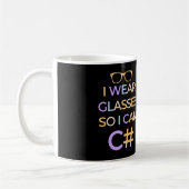 ICH TRAGE GLASSEN, DAMIT ICH C# - C SHARP PROGRAMM KAFFEETASSE (Links)