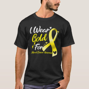 Ich trage Gold für das Bewusstsein für Kinderkrebs T-Shirt