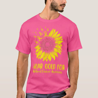 Ich trage Gold für das Bewusstsein für Krebs im Ki T-Shirt