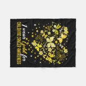 Ich trage Gold für das Butterbrot der Kindheit Fleecedecke (Vorderseite (Horizontal))