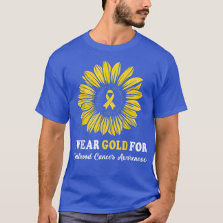 Ich trage Gold für die Unterstützung des Bewusstse T-Shirt