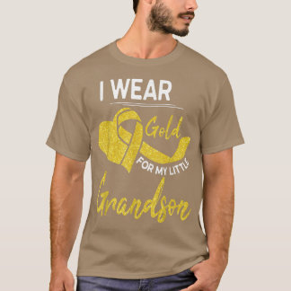 Ich trage Gold für kleinen Grandson-Kinderkrebs A T-Shirt