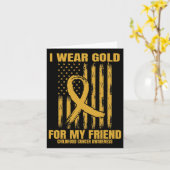 Ich trage Gold für mein Freund Kinderkrebs-Bewusst Karte (Gelbe Blume)