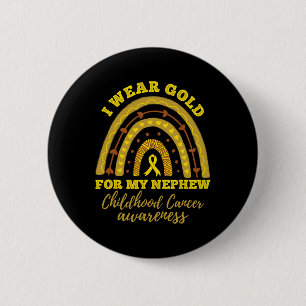 Ich trage Gold für mein Neffe Kindheitskrebs-Bewus Button