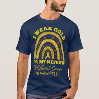 Ich trage Gold für mein Nephew-Kinderkrebs-Bewusst T-Shirt