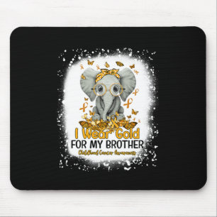 Ich trage Gold für meine Bruderkrebserkrankung Mousepad