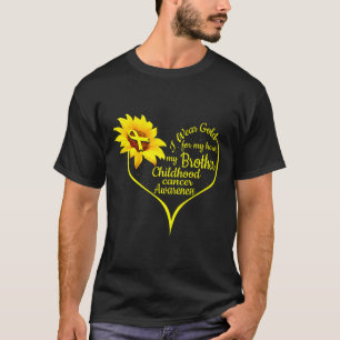 Ich trage Gold für meine Bruderkrebserkrankung T-Shirt