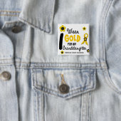 Ich trage Gold für meine Enkelin 12 BLUMEN-VERSION Button (Beispiel)