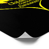 Ich trage Gold für meine Enkelin Kinderkrebs Poster (Ecke)