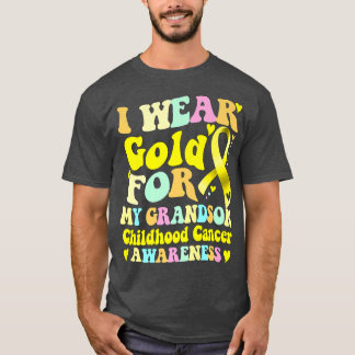 Ich trage Gold für meine Enkelin-Kinderkrebserkran T-Shirt