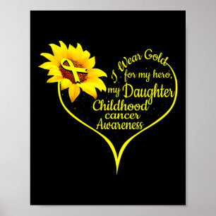 Ich trage Gold für meine Tochter, Kinder, die Kreb Poster
