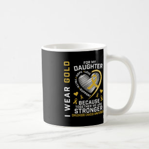 Ich trage Gold für meine Tochter-Kinder-Krebsparen Kaffeetasse