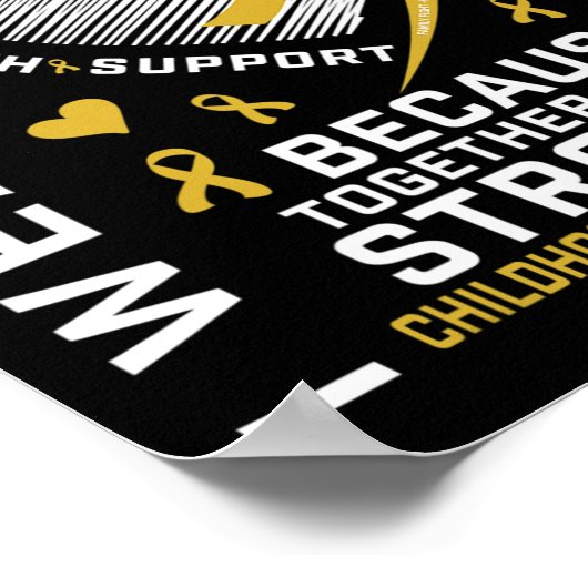 Ich trage Gold für meine Tochter-Kinder-Krebsparen Poster (Ecke)