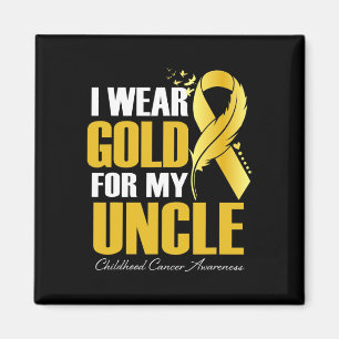 Ich trage Gold für meinen Onkel Childhood Cancer F Magnet