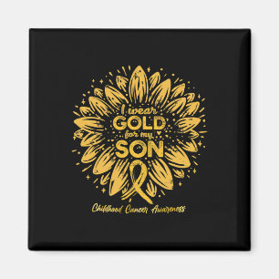 Ich trage Gold für meinen Sohn - Goldene Sonnenblu Magnet