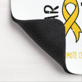 Ich trage Gold für überlebende Kämpfer gegen Kinde Mousepad (Ecke)