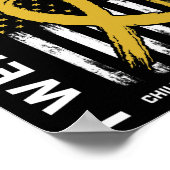 Ich trage Gold-Krieger-Kinder-Krebsbewusstsein Poster (Ecke)