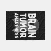 Ich trage Grau für Hirntumor Awareness Gray S Ribb Fleecedecke (Vorderseite (Horizontal))