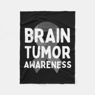 Ich trage Grau für Hirntumor Awareness Gray S Ribb Fleecedecke