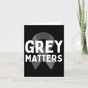 Ich trage Grau für Hirntumor Awareness Gray S Ribb Karte