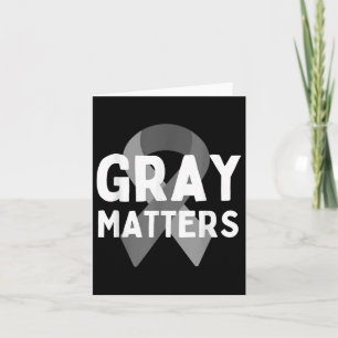 Ich trage Grau für Hirntumor Awareness Gray S Ribb Karte