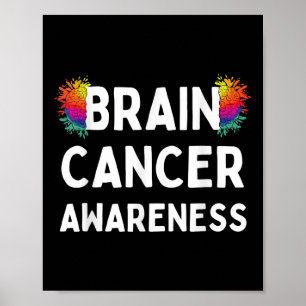 Ich trage Grau für Hirntumor Awareness Gray S Ribb Poster