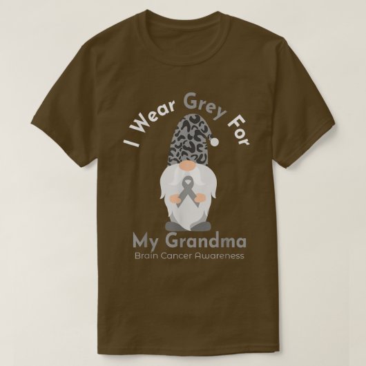Ich trage Grau für mein Oma-Gehirntumor-Bewusstsei T-Shirt (Design vorne)
