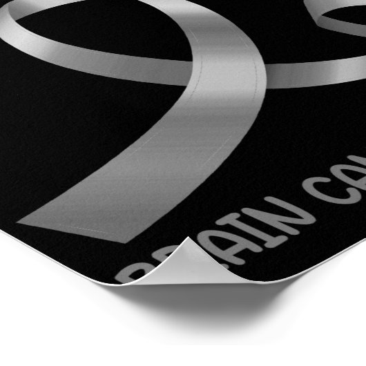 Ich trage Grau für meine Mama Hirntumor, graue Sch Poster (Ecke)