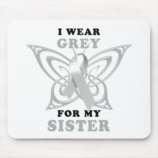 Ich trage Grau für meine Schwester Mousepad (Vorne)