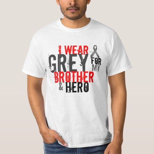 ich trage Grau für meinen Bruder und Held T-Shirt (Vorderseite)
