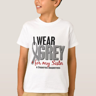 Ich trage Grau für meinen Diabetes der T-Shirt