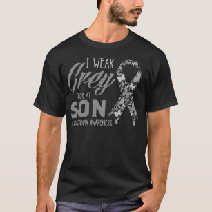 Ich trage Grau für meinen Sohn Glioblastoma Bewuss T-Shirt