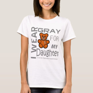 Ich trage Grau für meinen Tochter-Jugenddiabetes T-Shirt