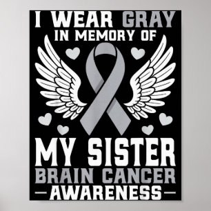 Ich trage Grau in Erinnerung an meine Schwester Hi Poster