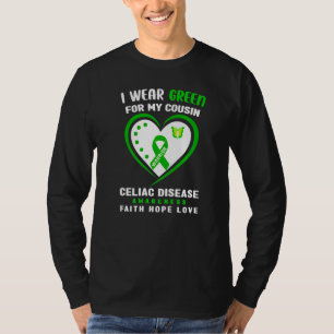 Ich trage Green für meinen Cousin Celiac Disease A T-Shirt