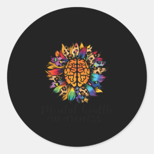 Ich trage Green für Tal Health Awareness Month Sun Runder Aufkleber