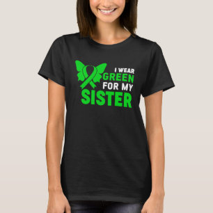 Ich trage Green Ribbon Sister Zwarfism Awareness L T-Shirt