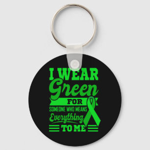 Ich TRAGE GREEN World Cancer Day Geschenk Grüne Sc Schlüsselanhänger